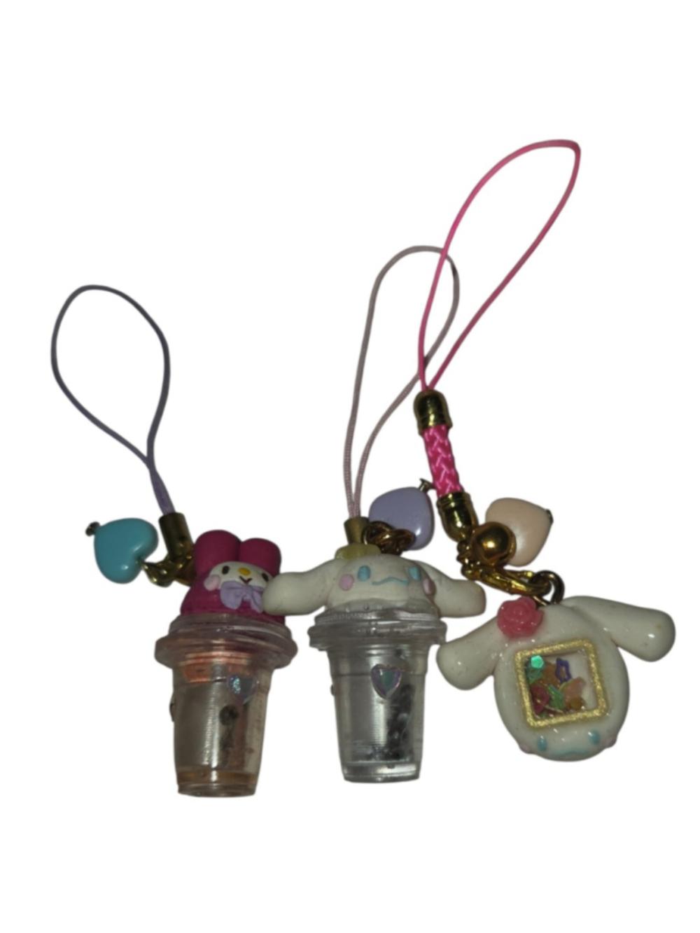 Women's Sanrio Character Phone Charm Accessories Set, One Size, White/Pink